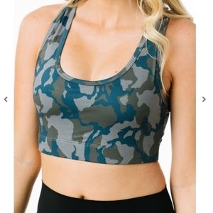 Zyia Olive Camo Bomber Bra